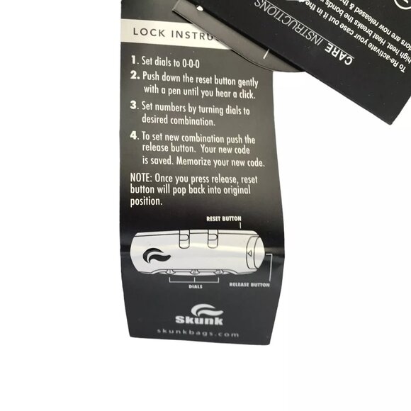 SKUNK Pilot Case Smell Proof, Water Proof, w/ Combination Lock, Black, NEW NWT - Picture 9 of 11